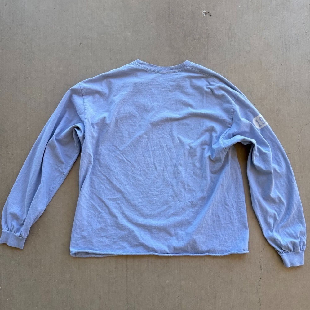 J Galt John Galt Brandy Melville Shirt Womens Blue Long Sleeve Graphic Tee - Picture 4 of 6